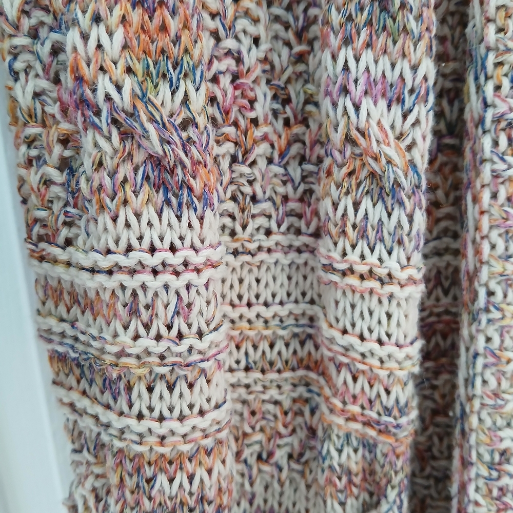 Roots Multi-Color Confetti Knit Open Front Cardigan - Small - Picture 9 of 12